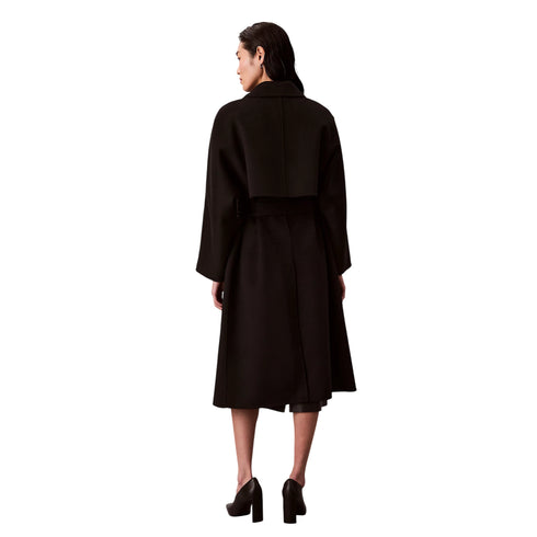 Cappotto Donna in misto lana, con cintura e lunghezza midi